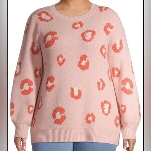 Terra & Sky Women’s Animal Print Plus Size Sweater